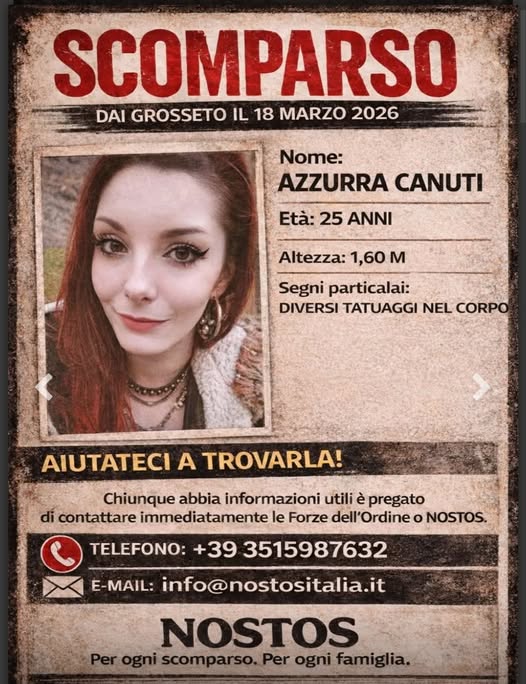 Perquisizioni per la scomparsa di Azzurra Canuti, 25 anni